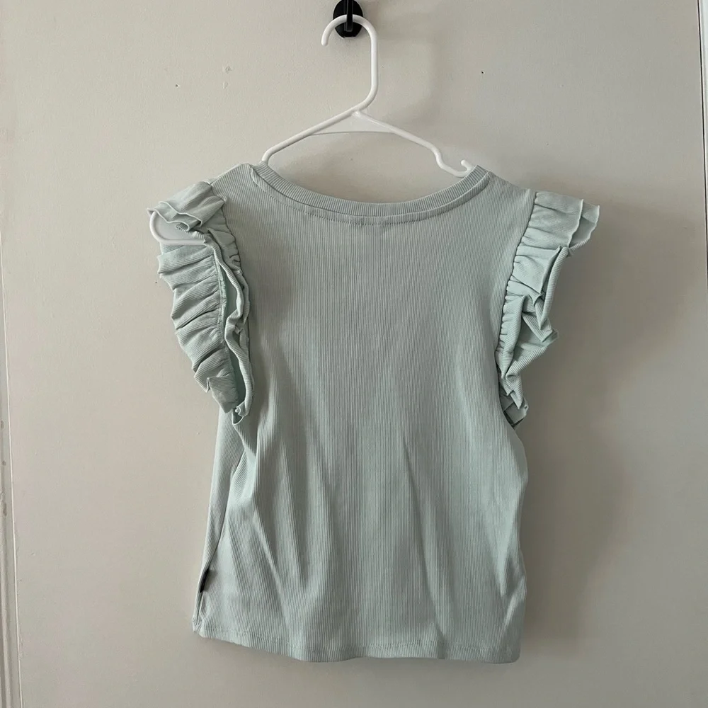 Light Blue Ruffled Top - Picture 2 of 2